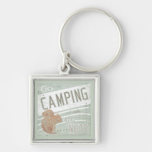 Citaat | Ga kamperen of trek Sleutelhanger (Voorkant)