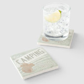 Citaat | Ga kamperen of trek Stenen Onderzetter (Zijkant)