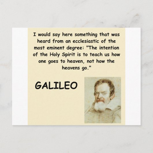 citaat galileo briefkaart (Voorkant)