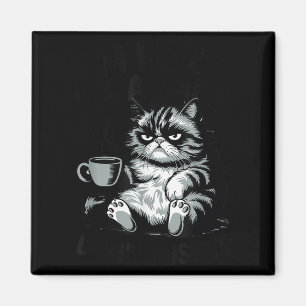 Citaat grappige kat hier wakker wees niet vervelen magneet
