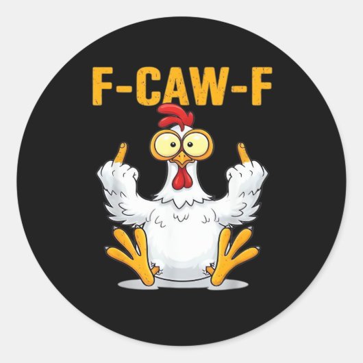Citaat Haan Meme Klassieker Ronde Sticker (Voorkant)