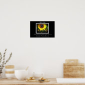 citaat Hellen Keller Sunflower Poster (Keuken)