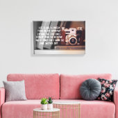 Citaat: Het leven is als een camera Canvas Afdruk (Insitu (Woonkamer))