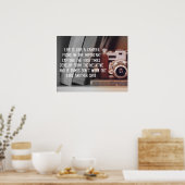 Citaat: Het leven is als een camera Poster (Keuken)