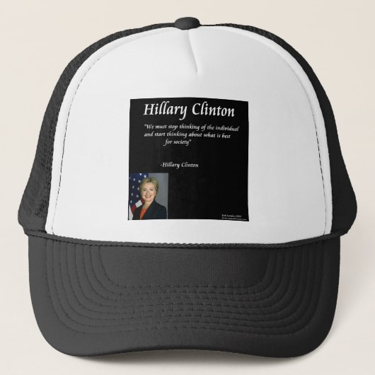 Citaat Hillary Clinton "Individuals" Trucker Pet (Voorkant)