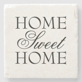 Citaat Home Sweet Home zwart-wit Stenen Onderzetter