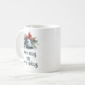 Citaat I Pine Branches en Bell Christmas Koffiemok (Voorkant links)