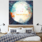Citaat, ik ben de oplossing, Beauful sphere Acryli Canvas Afdruk (Insitu (Slaapkamer))