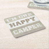 Citaat | Ik ben een Happy Camper Kartonnen Onderzetters (Schuin)