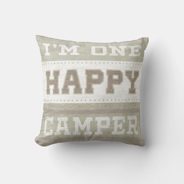 Citaat | Ik ben een Happy Camper Kussen (Voorkant)