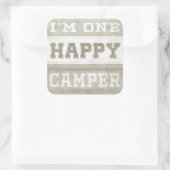 Citaat | Ik ben een Happy Camper Vierkante Sticker (Tas)