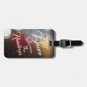 Citaat-inspiratie "Dance between the Raindrops" Bagagelabel (Voorkant horizontaal)