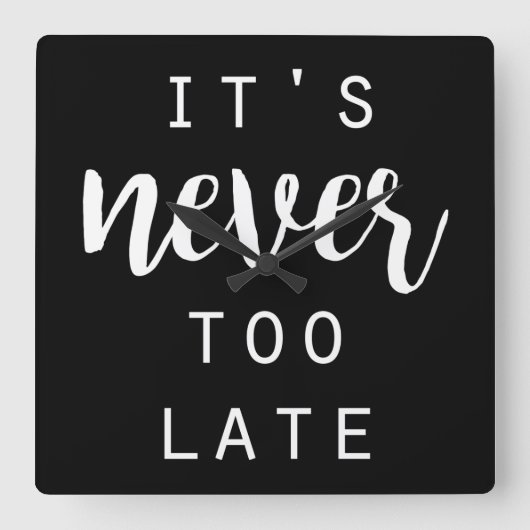 Citaat IV Vierkante Klok (Voorkant)