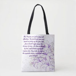 Citaat Jane Austen Pride en Prejudice Hoofdstuk 11 Tote Bag