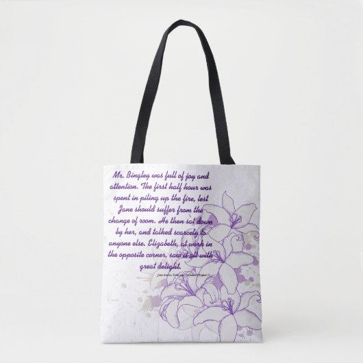 Citaat Jane Austen Pride en Prejudice Hoofdstuk 11 Tote Bag (Voorkant)