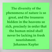 citaat Johannes Kepler Poster (Voorkant)