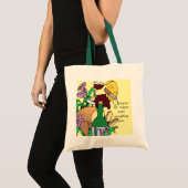 Citaat kaas- en wijnovers tote bag (Voorkant (product))