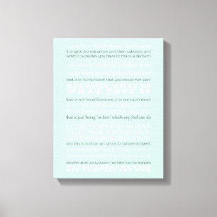 Citaat "Kapitein Corelli's Mandolin" Canvas Afdruk