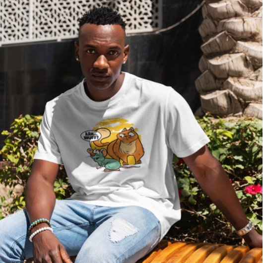 Citaat kat en muis t-shirt