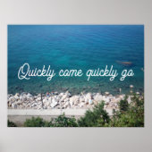 Citaat Kort snel komt poster oceaan (Voorkant)