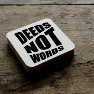 Citaat Laat zwart wit vierkant zwart papieren Onde Kartonnen Onderzetters