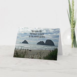 Citaat: Leef je leven, maar laat een teken achter  Kaart