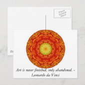 citaat Leonardo da Vinci Briefkaart (Voorkant / Achterkant)