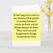 citaat leonardo da vinci kaart (Gele Bloem)