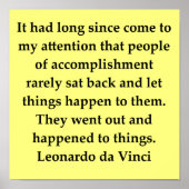 citaat leonardo da vinci poster (Voorkant)