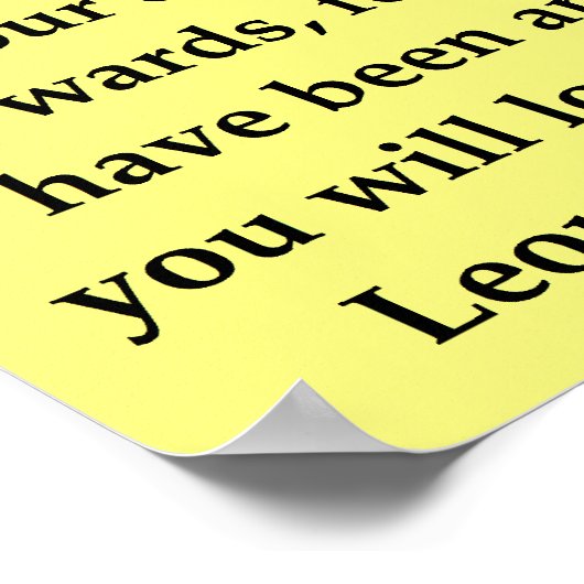 citaat leonardo da vinci poster (Hoek)