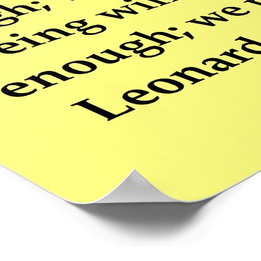 citaat leonardo da vinci poster (Hoek)