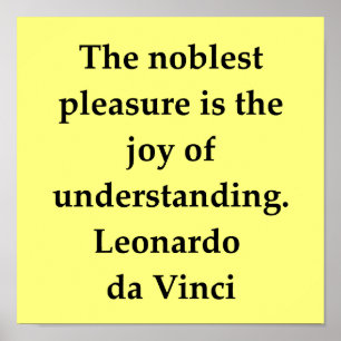 citaat leonardo da vinci poster
