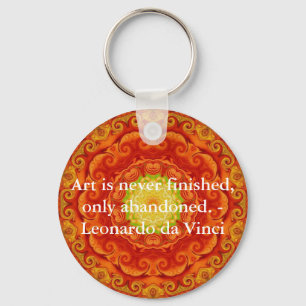 citaat Leonardo da Vinci Sleutelhanger