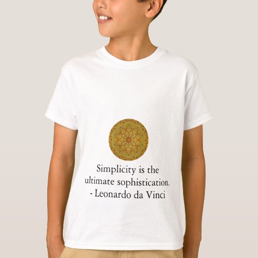 citaat Leonardo da Vinci T-shirt (Voorkant)