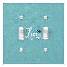 Citaat "Levend eenvoudig" | Hoesje lichtschakelaar