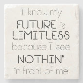 Citaat - Limitless Future White Stone Onderzetter (Voorkant)