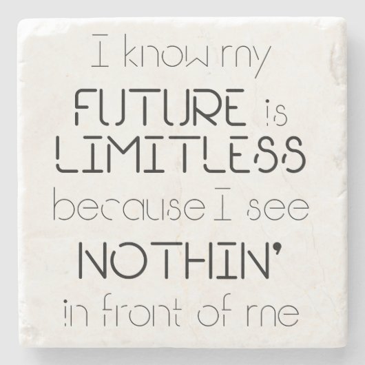 Citaat - Limitless Future White Stone Onderzetter (Voorkant)