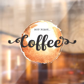 Citaat maar eerste koffie-code raamsticker (Vel 2)