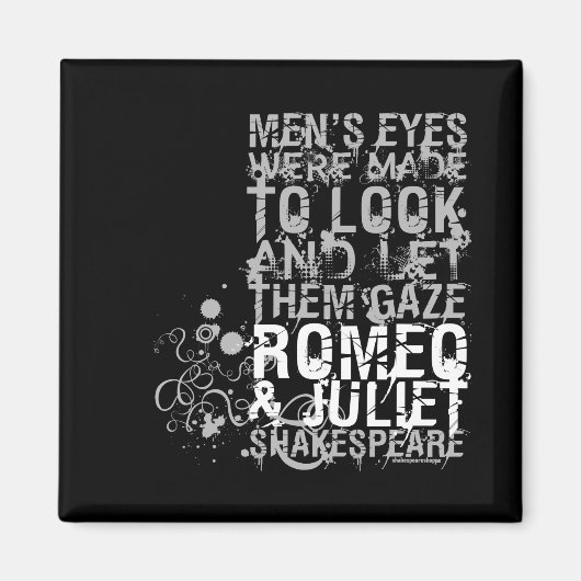 Citaat Mannen Romeo & Juliet Magneet (Voorkant)