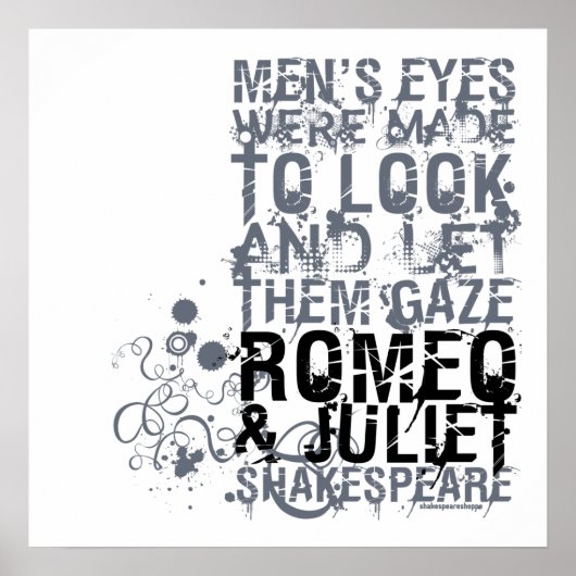 Citaat Mannen Romeo & Juliet Poster (Voorkant)