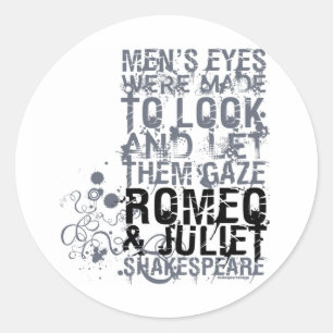 Citaat Mannen Romeo & Juliet Ronde Sticker