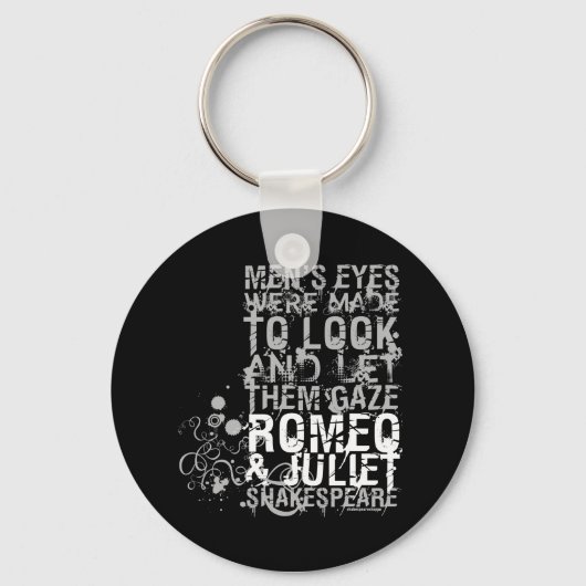 Citaat Mannen Romeo & Juliet Sleutelhanger (Voorkant)