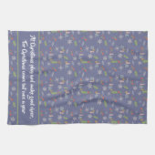 Citaat Merry Kersthandgetekende bomen Snowflakes Theedoek (Horizontaal)