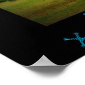 Citaat met Afrikaanse Zebras in een Natuurlijke Pl Poster (Hoek)