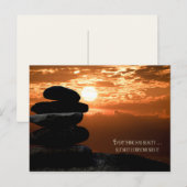 Citaat met cairn en zonnehemel feestdagenkaart (Voorkant / Achterkant)