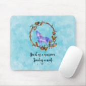 Citaat met Howling Wolf in een Boho Wreath Muismat (Met muis)