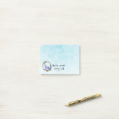 Citaat met Howling Wolf in een Boho Wreath Post-it® Notes (Op bureau)