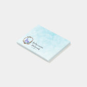 Citaat met Howling Wolf in een Boho Wreath Post-it® Notes (Schuin)