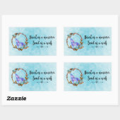 Citaat met Howling Wolf in een Boho Wreath Rechthoekige Sticker (Vel)