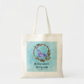 Citaat met Howling Wolf in een Boho Wreath Tote Bag (Voorkant)